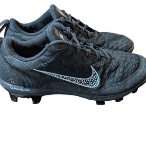 Nike LunarLon Hyperdiamond Cleats Shoes Black With White, Women's Sz. 7